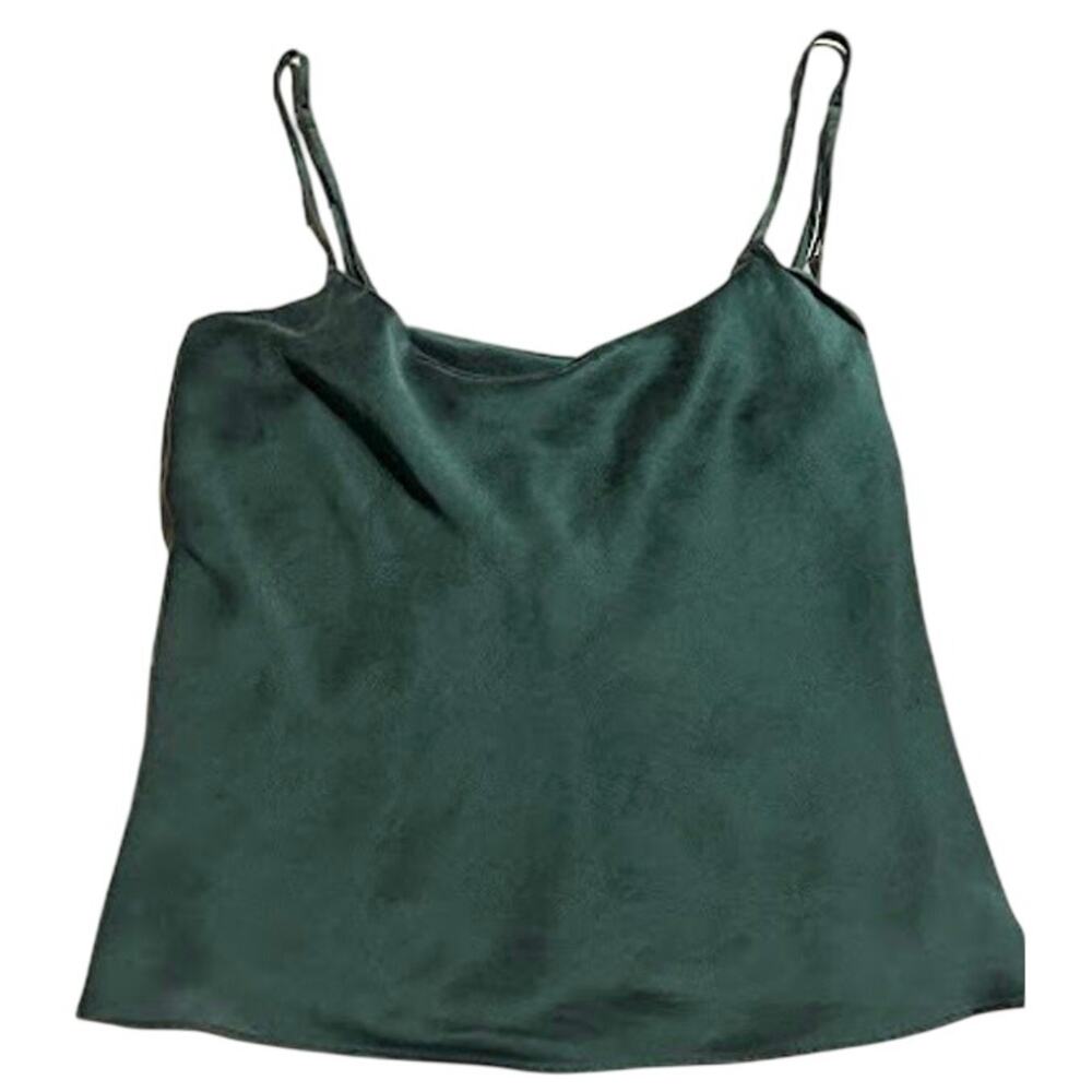 Victoria's Secret Cami Top 100% Silk Gold Label Green Medium